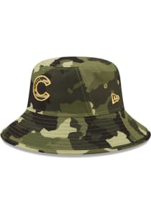 New Era Chicago Cubs Green 2022 Armed Forces Day Mens Bucket Hat