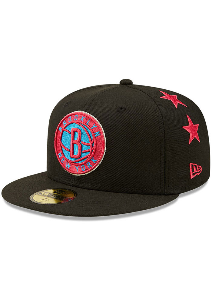 New Era Brooklyn Nets Mens Black 2022 All-Star Game Starry 59FIFTY Fitted Hat