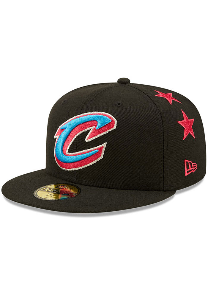 New Era Cleveland Cavaliers Mens Black 2022 All-Star Game Starry 59FIFTY Fitted Hat