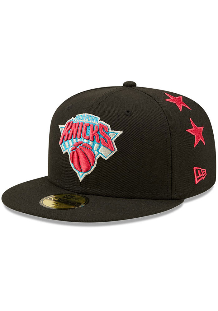 New Era New York Knicks Mens Black 2022 All-Star Game Starry 59FIFTY Fitted Hat