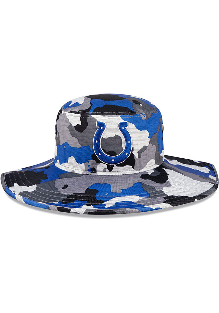 New Era Indianapolis Colts Grey 2022 Training Camp Panama Mens Bucket Hat