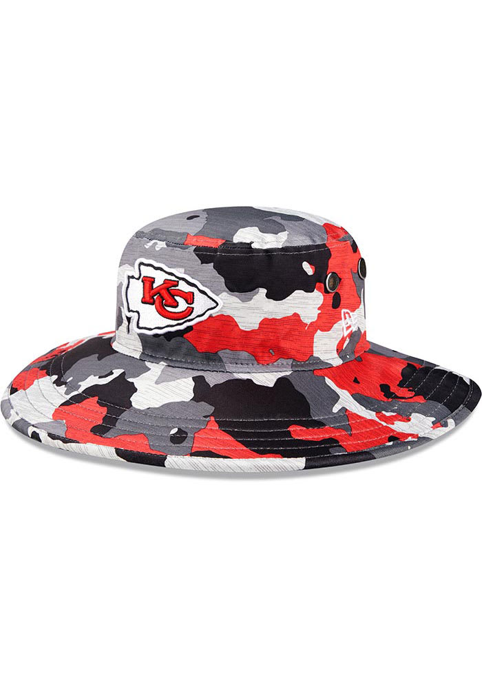 New Era Kansas City Chiefs Grey 2022 Training Camp Panama Bucket Hat