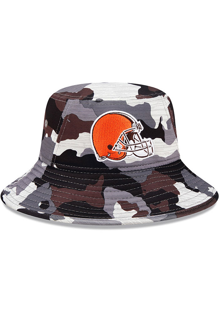 New Era Cleveland Browns Grey 2022 Training Camp Stretch Mens Bucket Hat