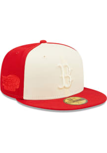 New Era Boston Red Sox Mens Red TONAL 2 TONE 5950 Fitted Hat