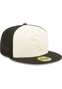 New Era Chicago White Sox Mens Black TONAL 2 TONE 5950 Fitted Hat