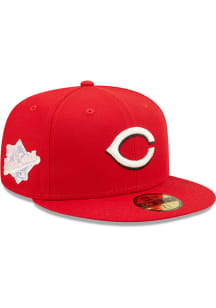 New Era Cincinnati Reds Mens Red POP SWEAT 5950 Fitted Hat