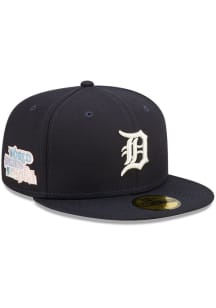 New Era Detroit Tigers Mens Navy Blue POP SWEAT 5950 Fitted Hat