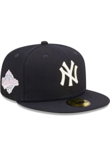 New Era New York Yankees Mens Navy Blue POP SWEAT 5950 Fitted Hat