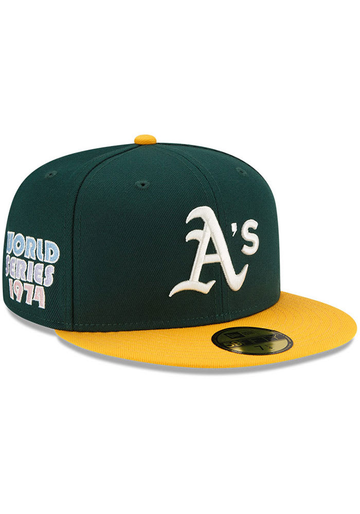 New Era Oakland Athletics Mens Green POP SWEAT 5950 Fitted Hat