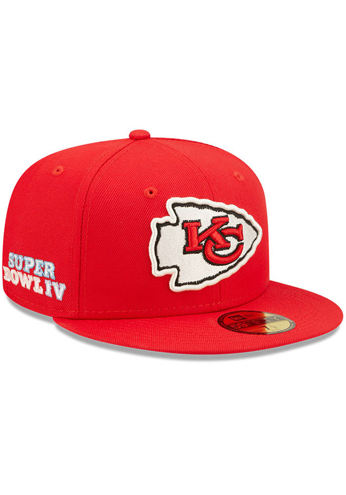 New Era Kansas City Chiefs Mens Red POP SWEAT 5950 Fitted Hat