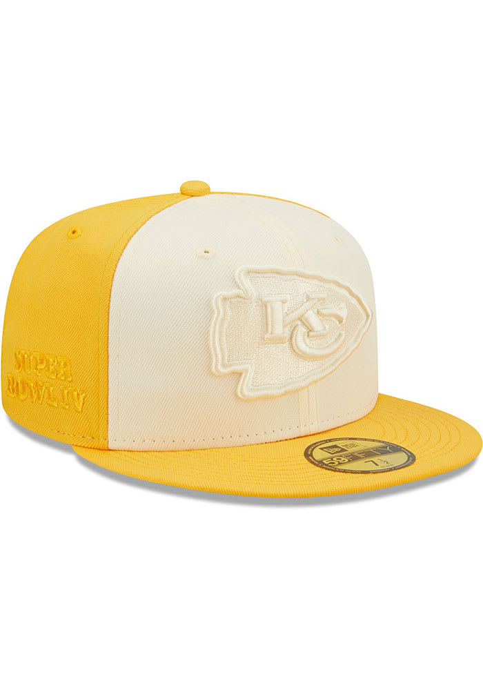 New Era Kansas City Chiefs Mens Yellow TONAL 2 TONE 5950 Fitted Hat