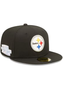 New Era Pittsburgh Steelers Mens Black POP SWEAT 5950 Fitted Hat