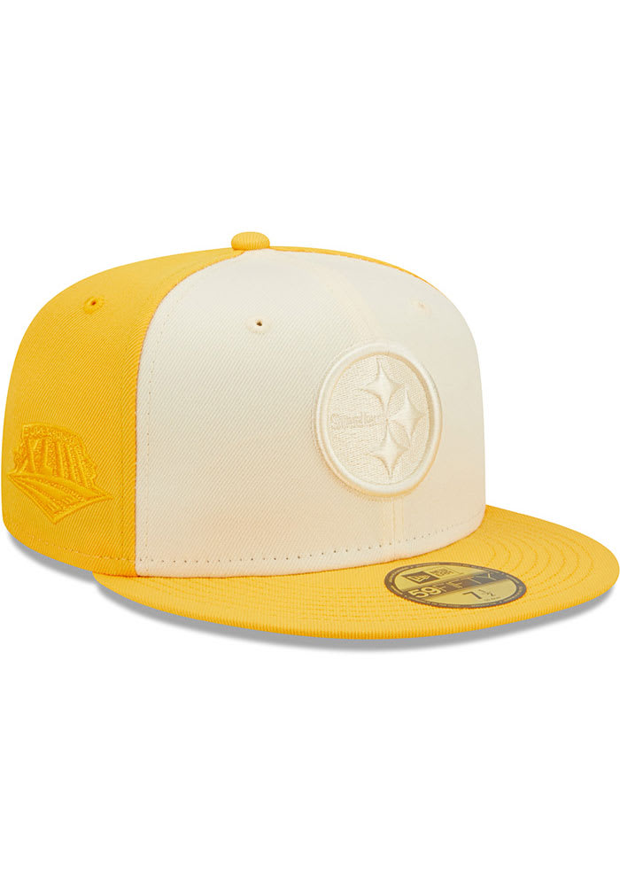 New Era Pittsburgh Steelers Mens Yellow TONAL 2 TONE 5950 Fitted Hat