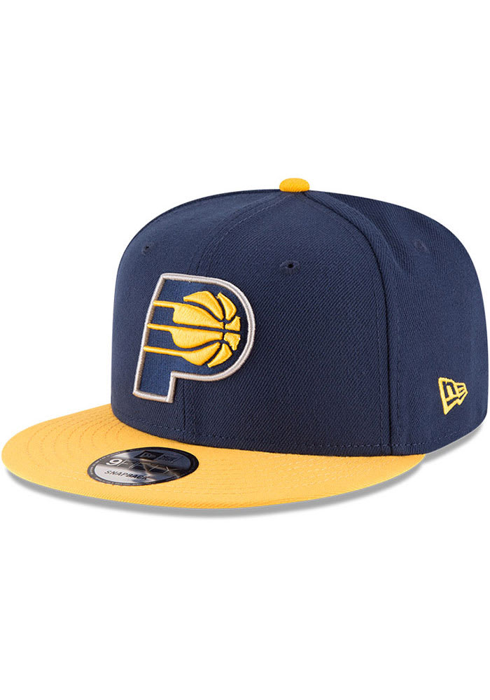 New Era Indiana Pacers Navy Blue 2T 9FIFTY Mens Snapback Hat