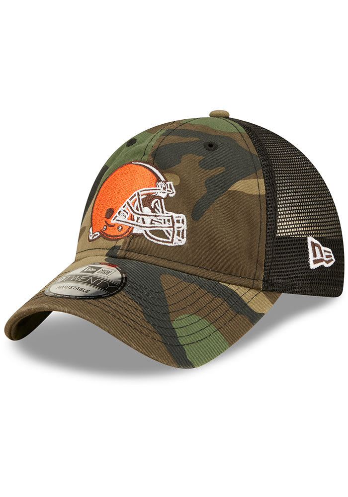 New Era Cleveland Browns Camo Basic 9TWENTY Adjustable Hat - Green