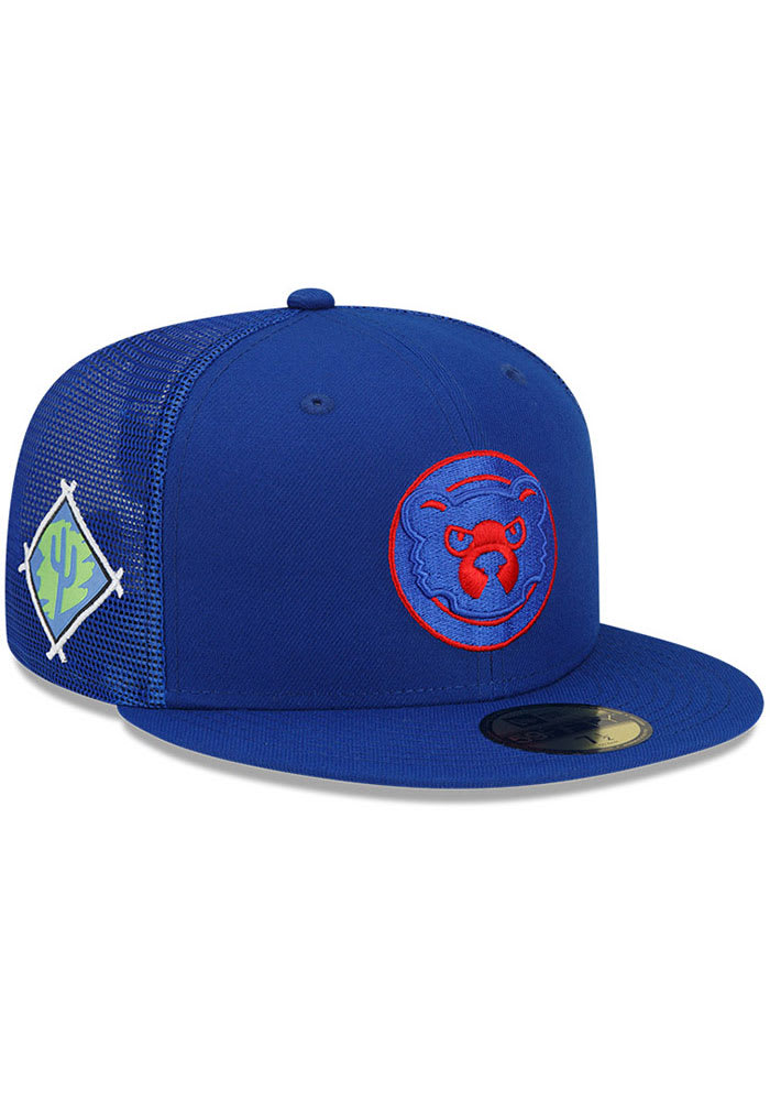 New Era Chicago Cubs Mens Blue 2022 Spring Training 59FIFTY Fitted Hat