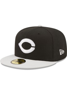 New Era Cincinnati Reds Mens Black 2T Color Pack 59FIFTY Fitted Hat