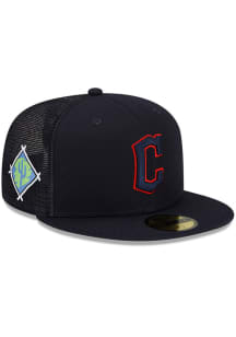 New Era Cleveland Guardians Mens Navy Blue 2022 Spring Training 59FIFTY Fitted Hat