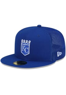 New Era Kansas City Royals Mens Blue 2022 Batting Practice 59FIFTY Fitted Hat