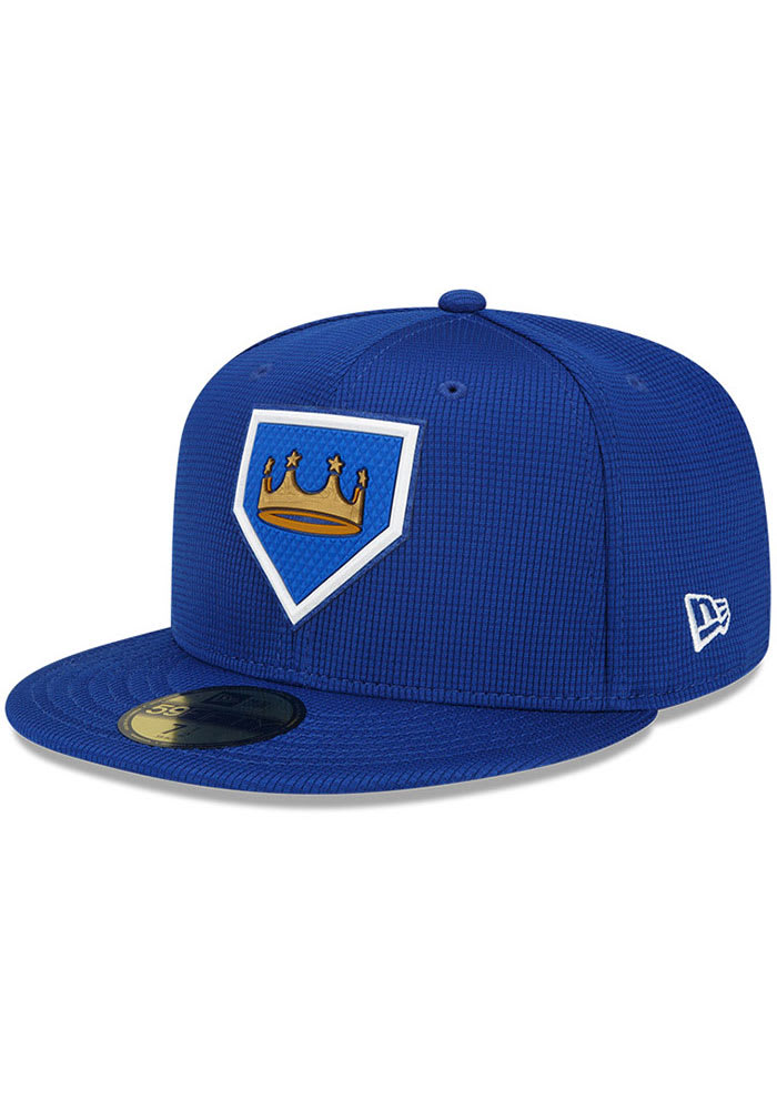 New Era Kansas City Royals Mens Blue 2022 Clubhouse 59FIFTY Fitted Hat