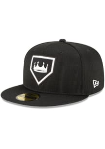 New Era Kansas City Royals Mens Black 2022 Clubhouse 59FIFTY Fitted Hat