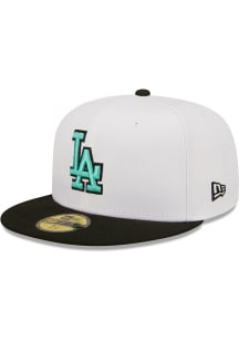 New Era Los Angeles Dodgers Mens White 2T Color Pack 59FIFTY Fitted Hat
