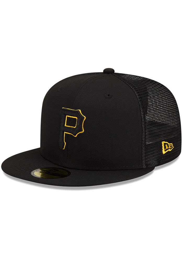 New Era Pittsburgh Pirates Mens Black 2022 Batting Practice 59FIFTY Fitted Hat