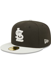 New Era St Louis Cardinals Mens Black 2T Color Pack 59FIFTY Fitted Hat