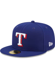 New Era Texas Rangers Mens Blue City Side 59FIFTY Fitted Hat
