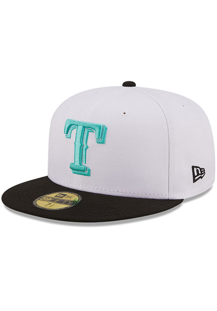 New Era Texas Rangers White 2T Color Pack 59FIFTY Fitted Hat, White, POLYESTER, Size 8, Rally House