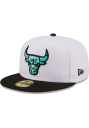 New Era Chicago Bulls Mens White 2T Color Pack 59FIFTY Fitted Hat