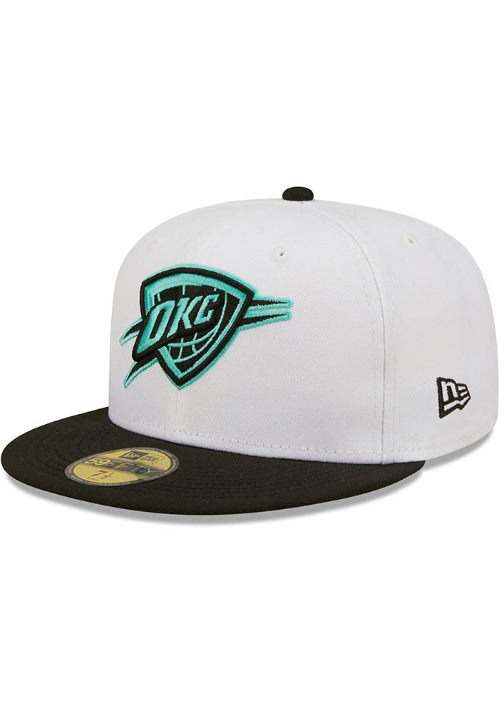 Men's New Era White/Black Oklahoma City Thunder Color Pack 9FIFTY Snapback  Hat