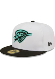 New Era Oklahoma City Thunder Mens White 2T Color Pack 59FIFTY Fitted Hat