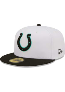 New Era Indianapolis Colts Mens White 2T Color Pack 59FIFTY Fitted Hat