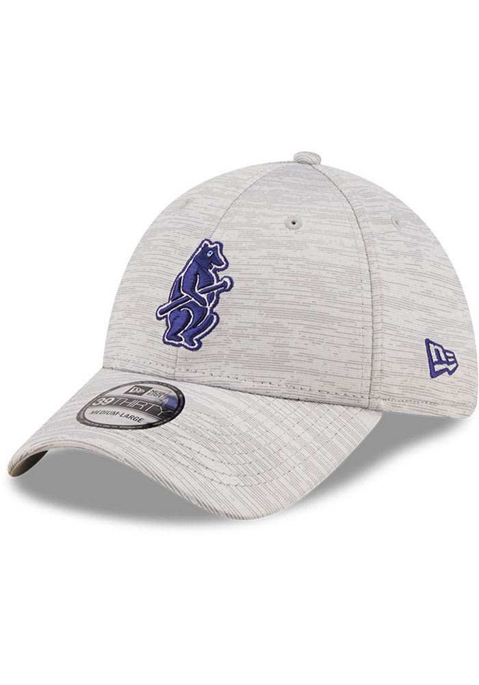 New Era Chicago Cubs Mens Grey Distinct 39THIRTY Flex Hat
