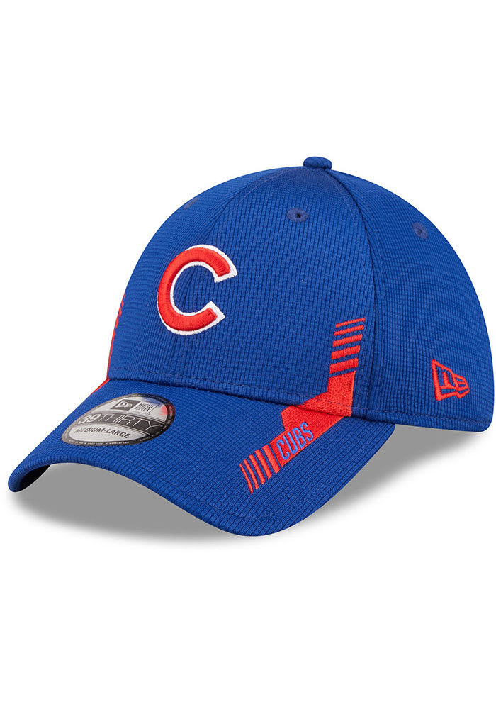 New Era Chicago Cubs Mens Blue Team Vize 39THIRTY Flex Hat