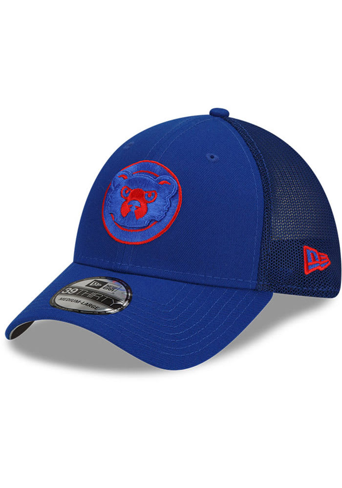 New Era Chicago Cubs Mens Blue 2022 Batting Practice 39THIRTY Flex Hat