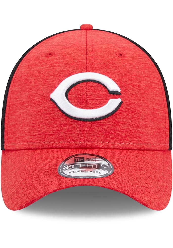 New Era Cincinnati Reds Mens Red Shadowed Neo 39THIRTY Flex Hat