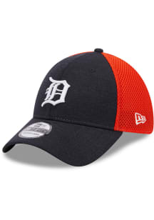 New Era Detroit Tigers Mens Navy Blue Shadowed Neo 39THIRTY Flex Hat