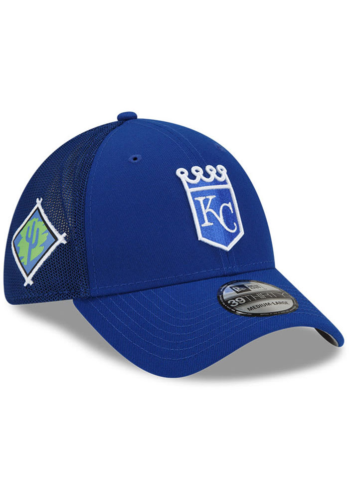 New Era Kansas City Royals Mens Blue 2022 Spring Training 39THIRTY Flex Hat