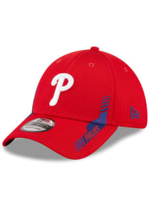 New Era Philadelphia Phillies Mens Red Team Vize 39THIRTY Flex Hat