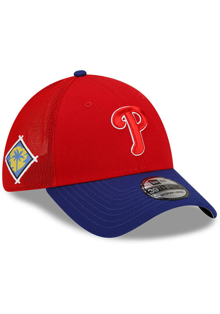 New Era Philadelphia Phillies Mens Red 2022 Spring Training 39THIRTY Flex Hat