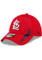 New Era St Louis Cardinals Mens Red Team Vize 39THIRTY Flex Hat