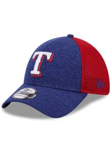 New Era Texas Rangers Mens Blue Shadowed Neo 39THIRTY Flex Hat