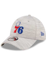 New Era Philadelphia 76ers Mens Grey Distinct 39THIRTY Flex Hat