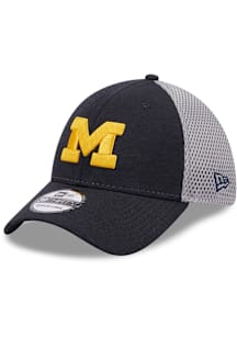 Michigan Wolverines New Era Shadowed Neo 39THIRTY Flex Hat - Blue