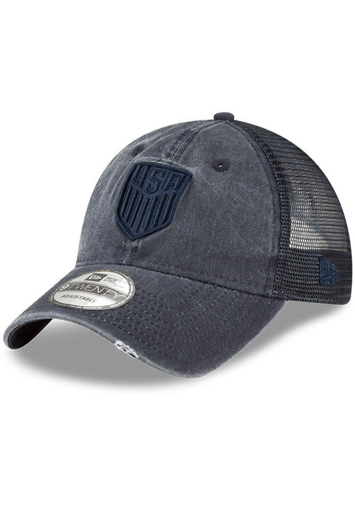 New Era Team USA Tonal Washed Meshback 9TWENTY Adjustable Hat - Navy Blue