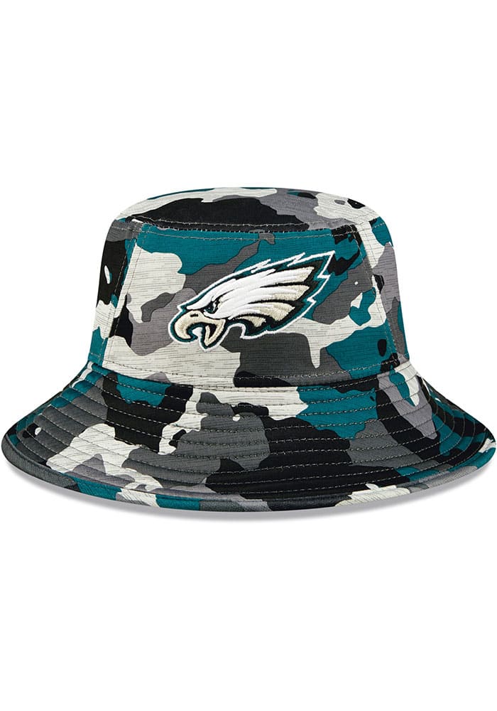 New Era Men's White Philadelphia Eagles 2023 NFL Training Camp Throwback Panama Bucket Hat