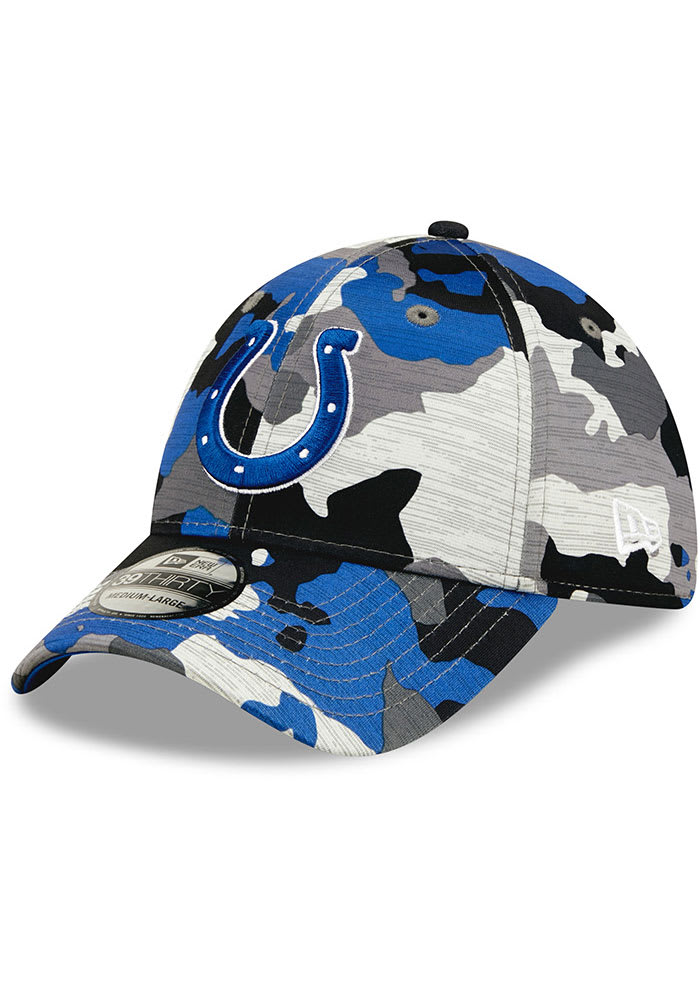 New Era Indianapolis Colts Mens Grey 2022 Training Camp 39THIRTY Flex Hat