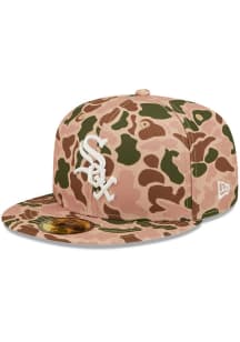 New Era Chicago White Sox Mens Tan Duck Camo 59FIFTY Fitted Hat